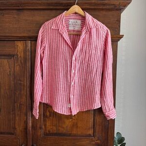 Frank & Eileen Stripe Linen Button Up Shirt